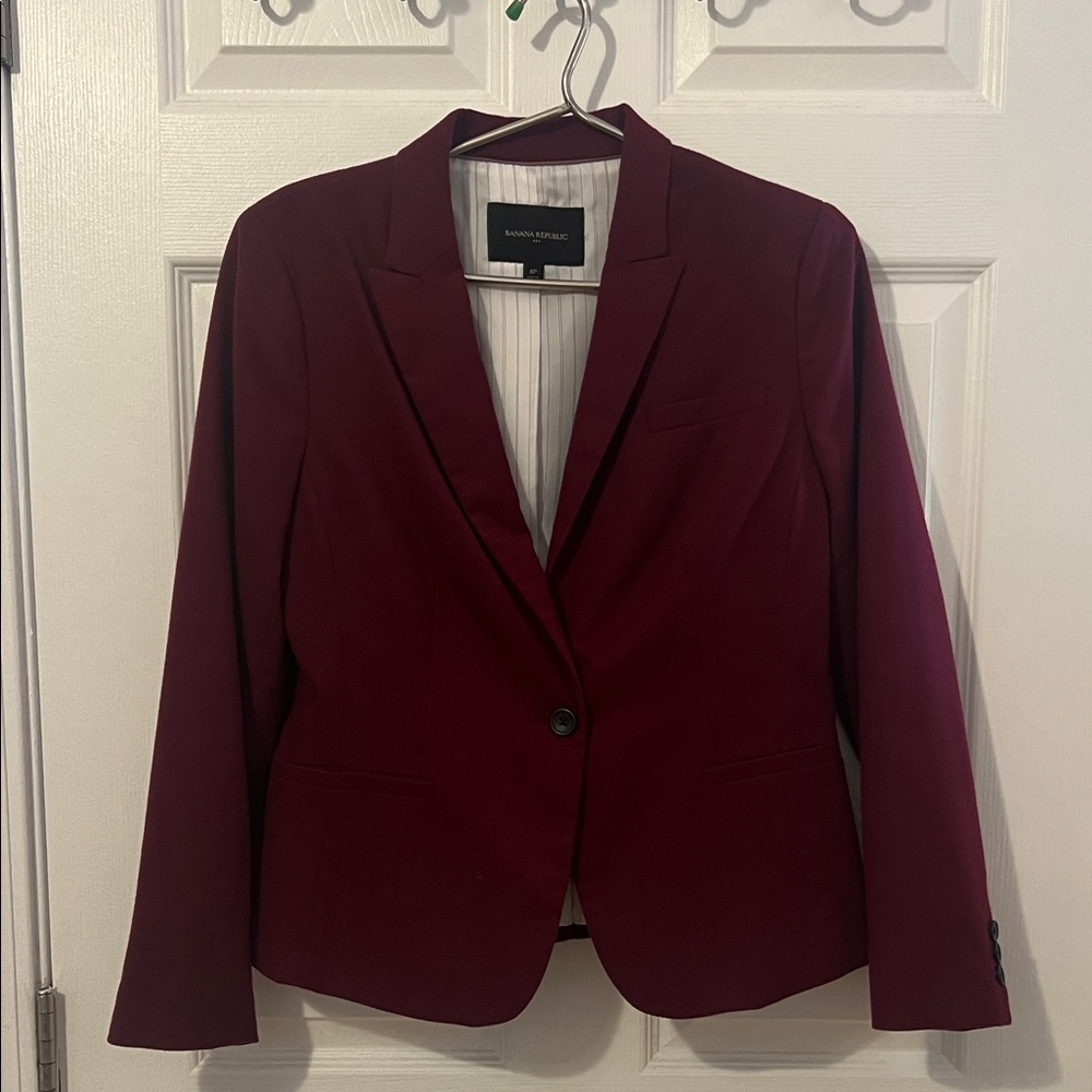 Banana Republic Women's Rich Burgundy Blazer